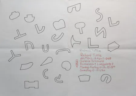 Serigrafía Tuttle - Cloth Pieces und Skulpturen, 1968.