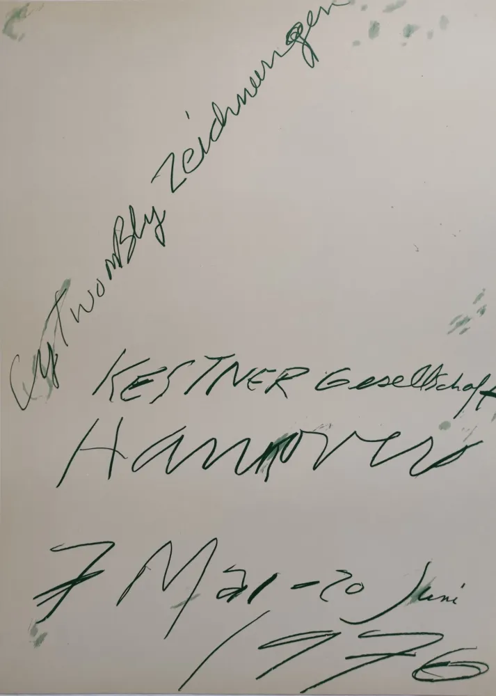 Litografía Twombly - Zeichnungen. Kestner Gesellschaft Hannover 7 Mai – 20 Juni 1976.