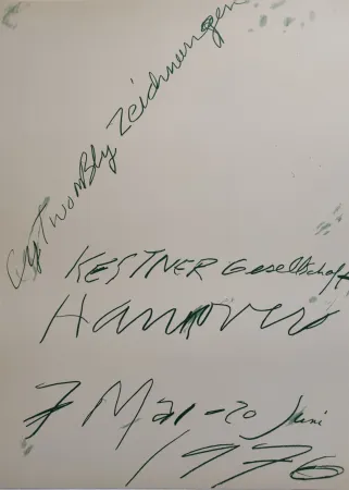 Litografía Twombly - Zeichnungen. Kestner Gesellschaft Hannover 7 Mai – 20 Juni 1976.