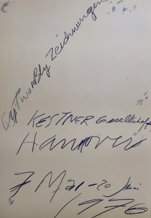 Sin Técnico Twombly - Zeichnungen. Kestner Gesellschaft Hannover 7 Mai – 20 Juni 1976.