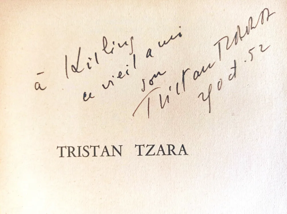 Libro Ilustrado Tzara - Hand-signed for painter Moise Kisling - Poetes d'aujourd'hui, 1952 - Hand-signed!