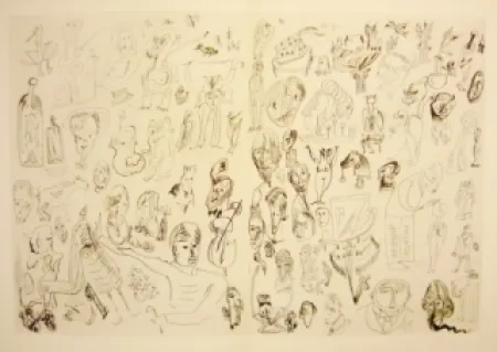 Grabado Tzara - Sans titre