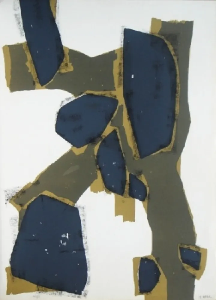 Litografía Ubac - Arbres et pierres