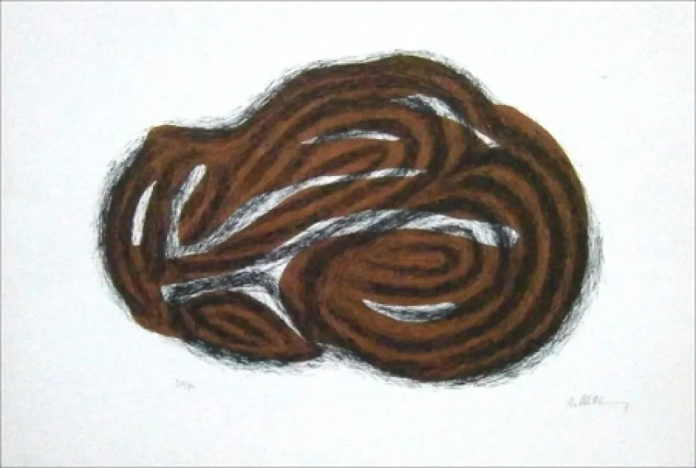 Litografía Ubac - Corps endormi