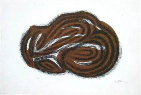 Litografía Ubac - Corps endormi