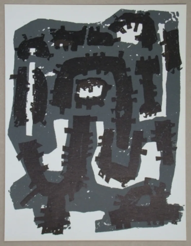 Litografía Ubac - Gravure sur ardoise pour XXe Siècle