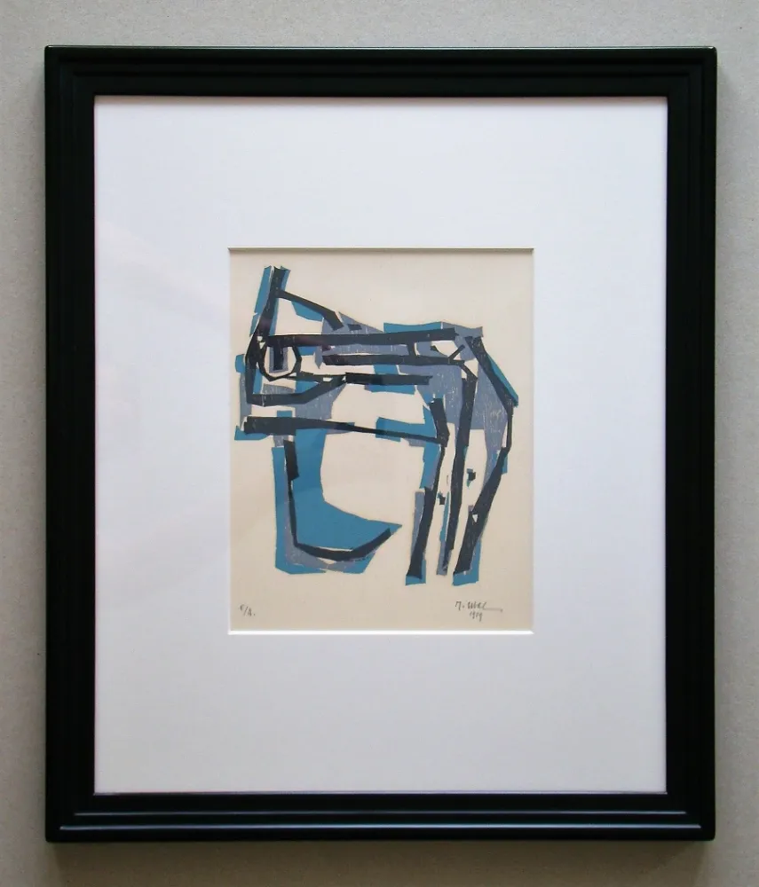 Grabado En Madera Ubac - L'auberge dans le sanctuaire