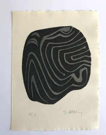 Aguafuerte Ubac - L'herbe déracinée 1