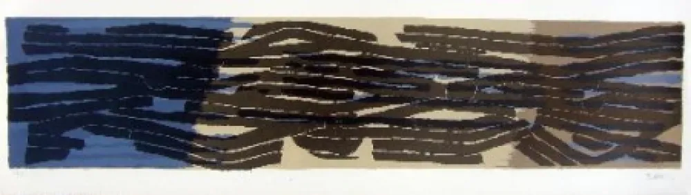 Litografía Ubac - Paysage aux sillons 4