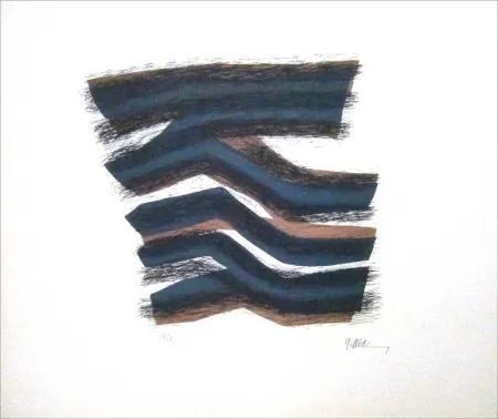 Litografía Ubac - Rythme rose et gris endormi