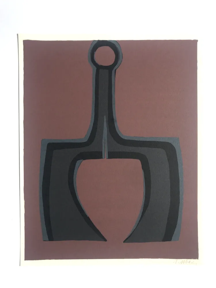 Litografía Ubac - Travailler le sol (la Terre I)