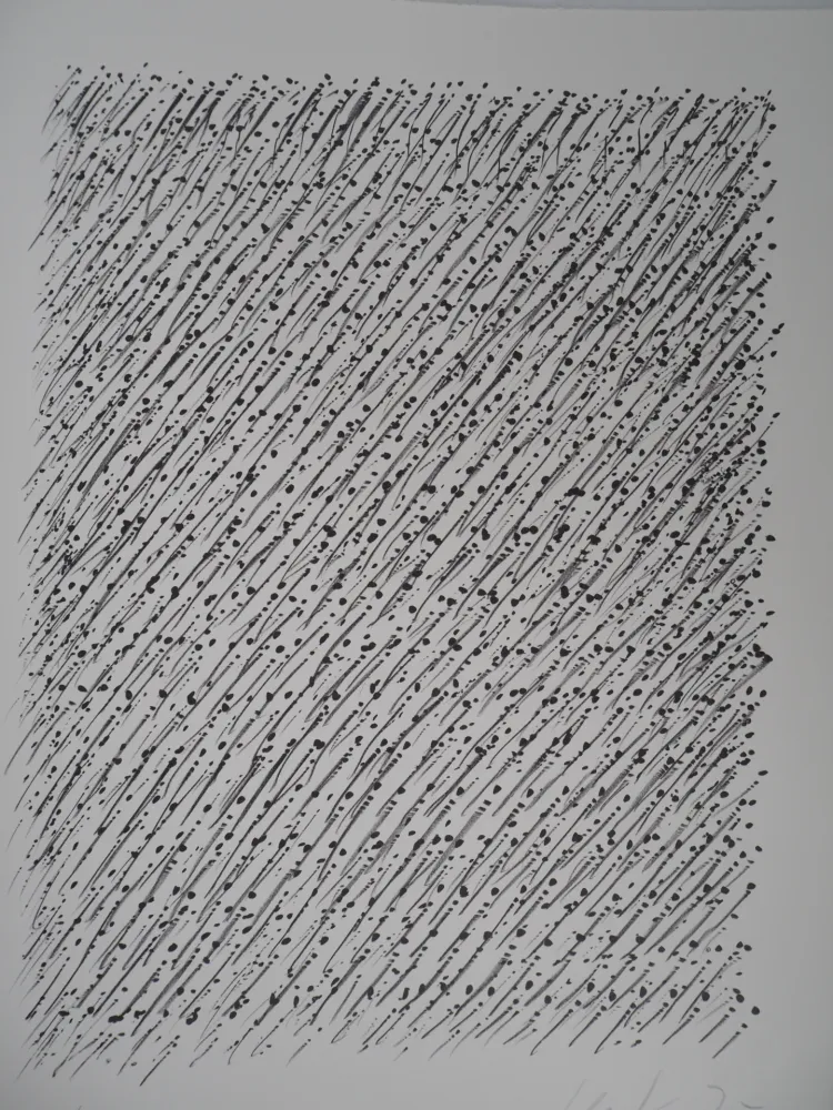 Litografía Uecker - Le Mouvement 