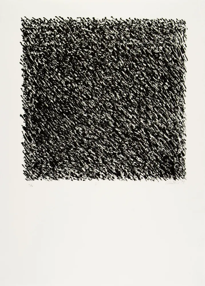 Litografía Uecker - Manuelle Struktuur. No I 