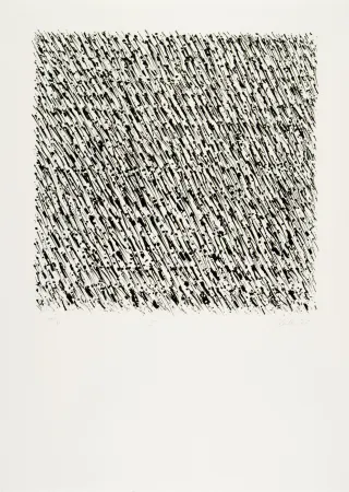 Litografía Uecker - Manuelle Struktuur. No II