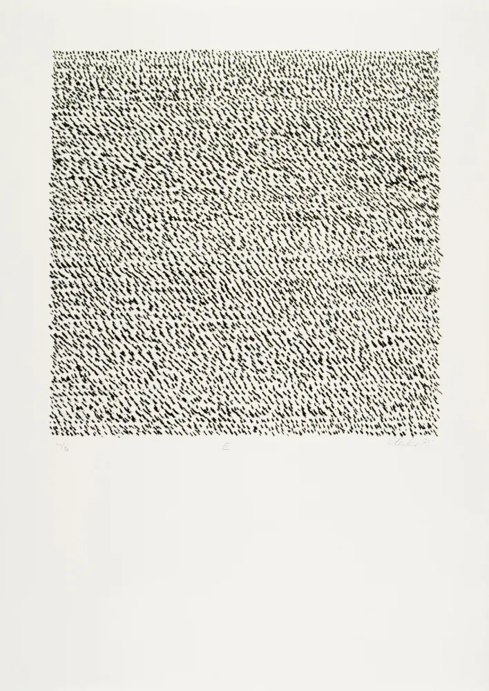 Litografía Uecker - Manuelle Struktuur. No III