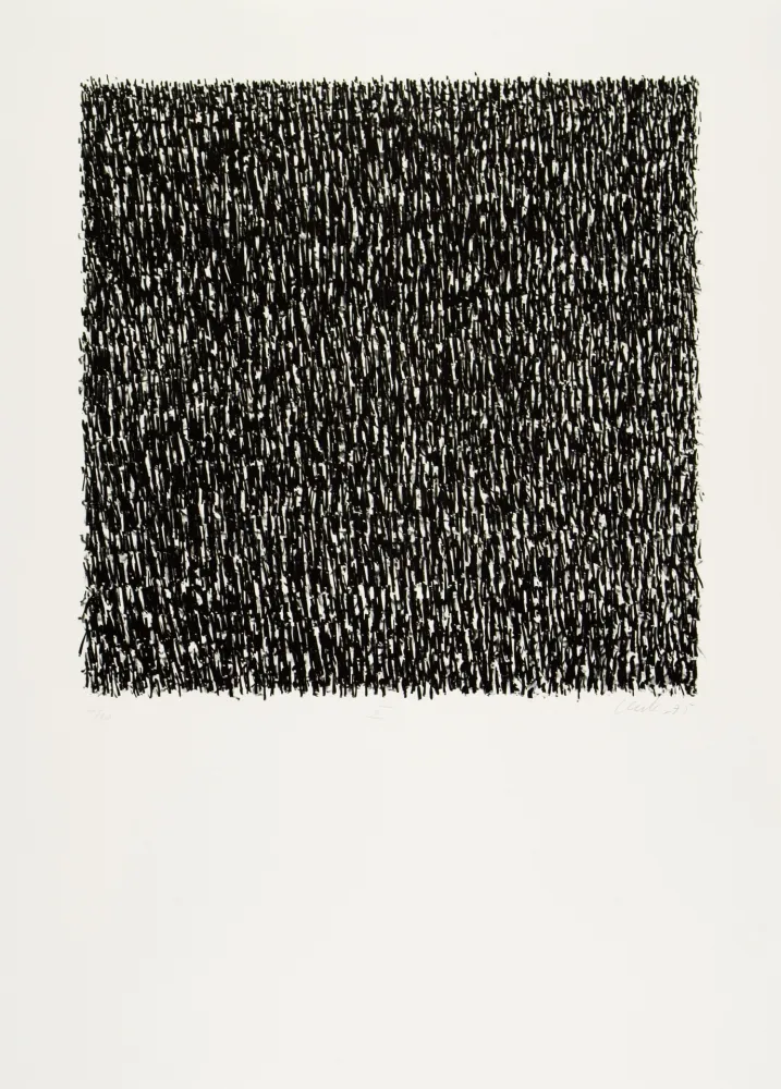 Litografía Uecker - Manuelle Struktuur. No VII