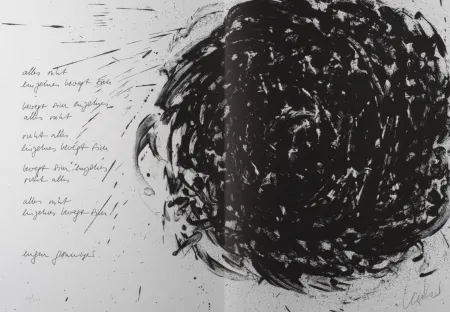 Litografía Uecker - Spirale, 1987 - Hand-signed