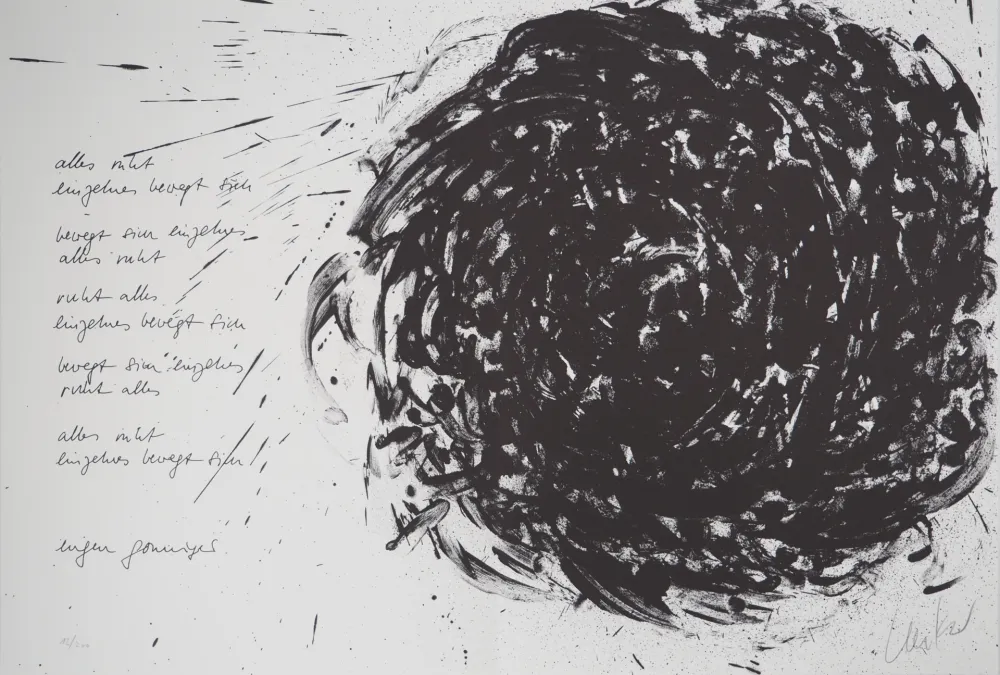 Litografía Uecker - Tourbillon 