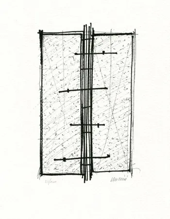 Litografía Uncini - Senza titolo