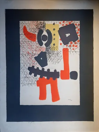 Litografía Unknown - Thomas Gleb, Guerrier: Abstract Composition, 1959, Hand-Signed Lithograph,