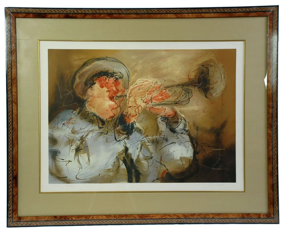 Litografía Urdin  - Le Trompettiste - The Trumpeter