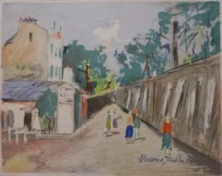Litografía Utrillo - Le lapin agile