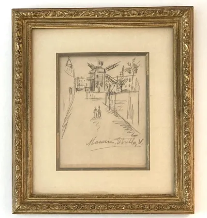 Sin Técnico Utrillo - Le moulin de la Galette, dessin