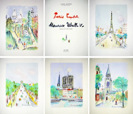 Libro Ilustrado Utrillo - PARIS CAPITALE. Lithographies originales de Maurice Utrillo, V. (1955).