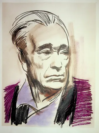 Litografía Uzelac - Jeux Olympiques, Pierre de Coubertin