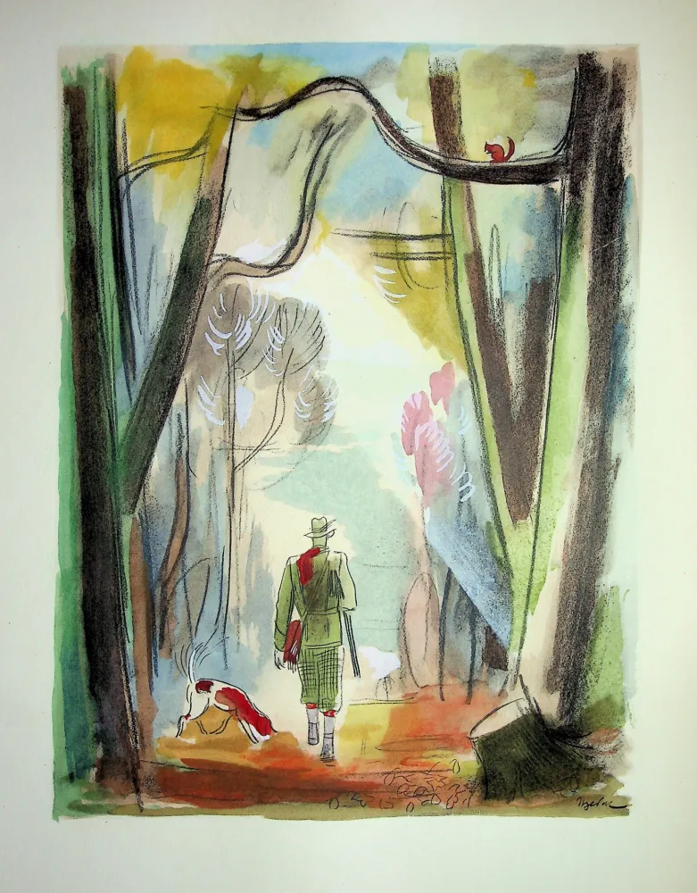 Litografía Uzelac - La chasse traditionnelle