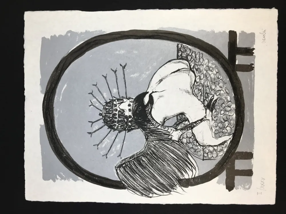 Litografía Vacchi - Studio per la Celebrazione di Michelangelo