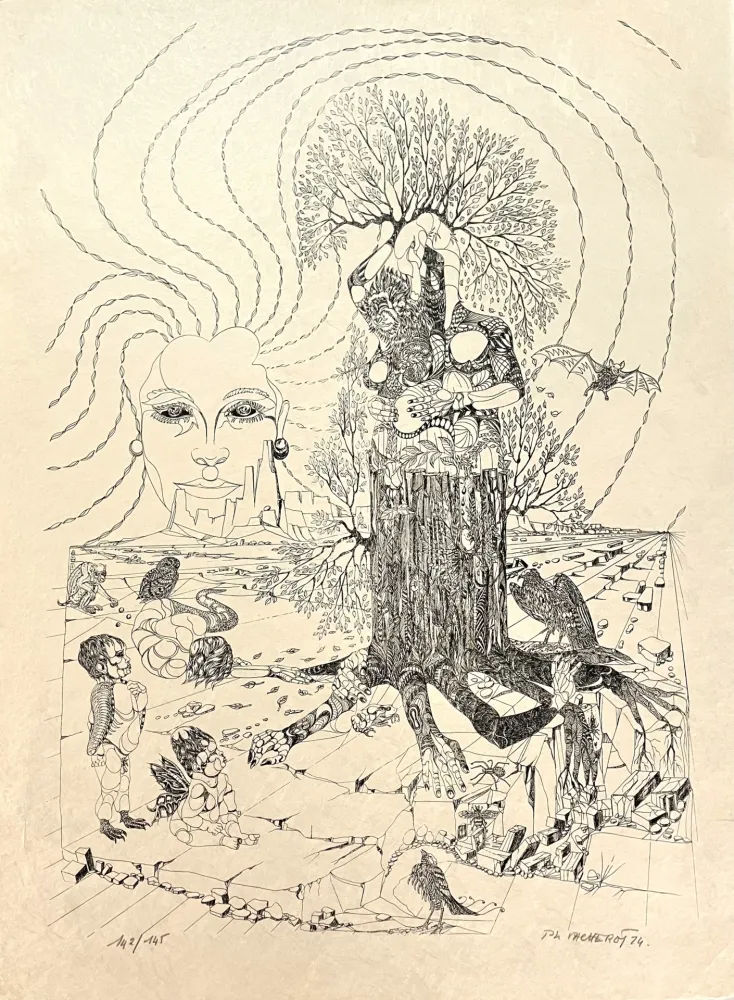 Litografía Vacherot - L'Arbre de Vie