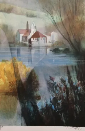 Litografía Valadie - Beaulieu - Limousin