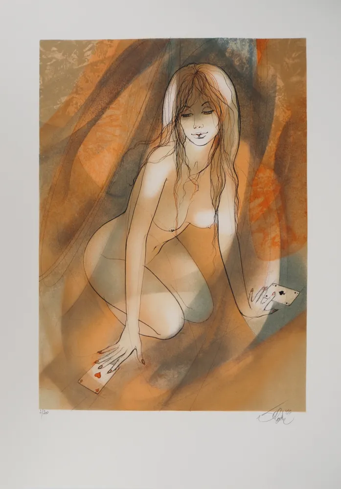 Litografía Valadie - Brassens, Une Jolie Fleur