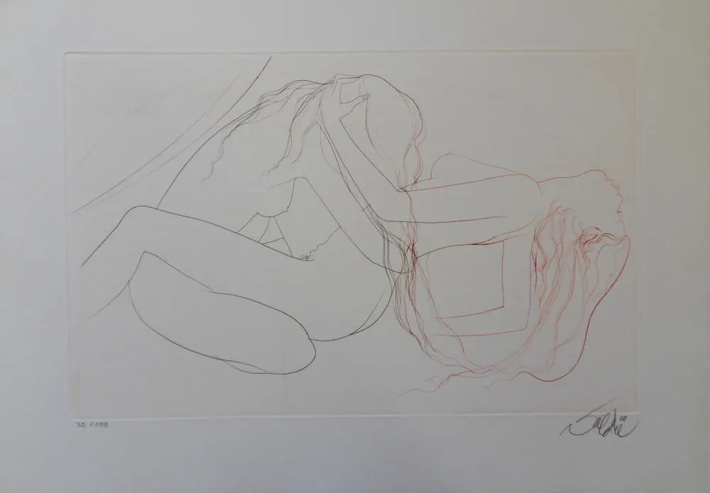 Grabado Valadie - Elle chavirait de plaisir