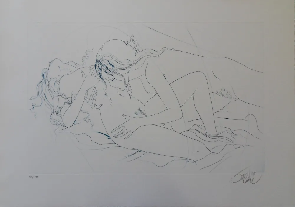 Grabado Valadie - Etreinte saphique