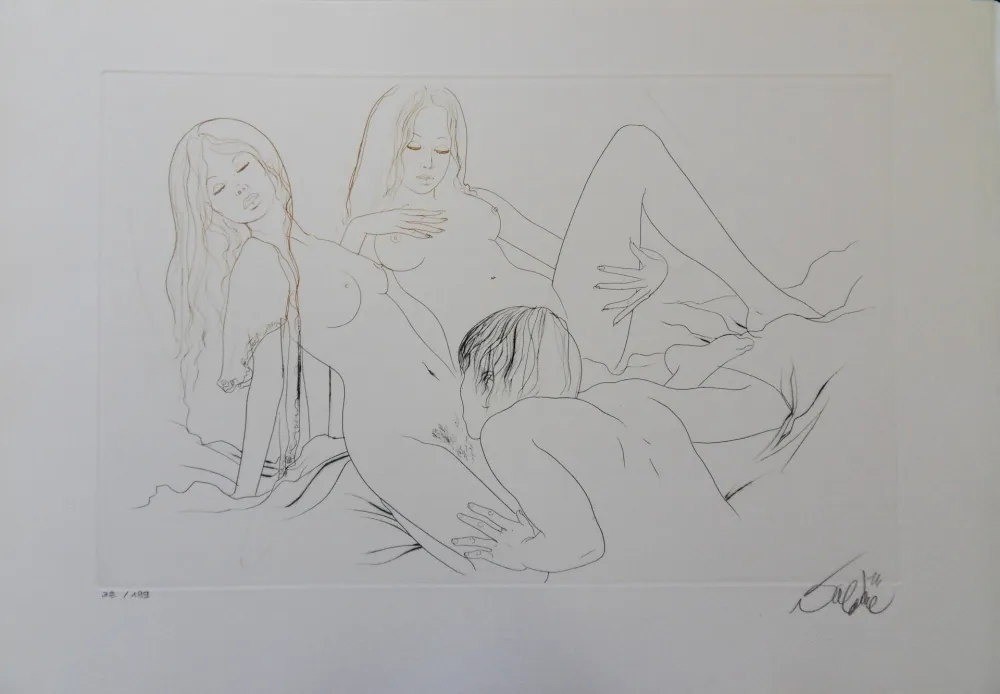 Grabado Valadie - Les jumelles