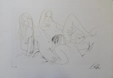 Grabado Valadie - Les jumelles