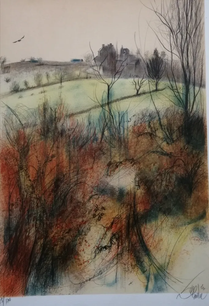 Litografía Valadie - Noailles - Limousin