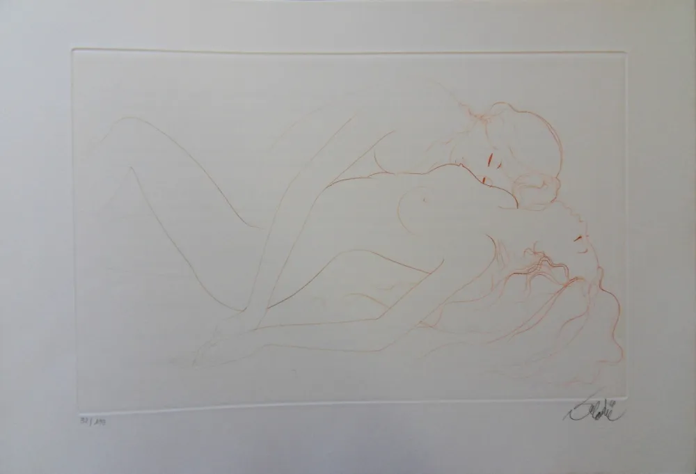 Grabado Valadie - Tout contre elle