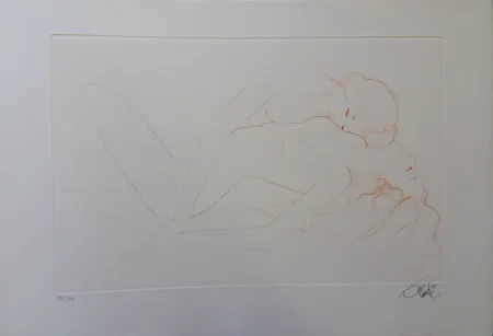 Grabado Valadie - Tout contre elle