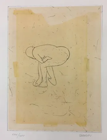 Grabado Valdés - Desnudo VI