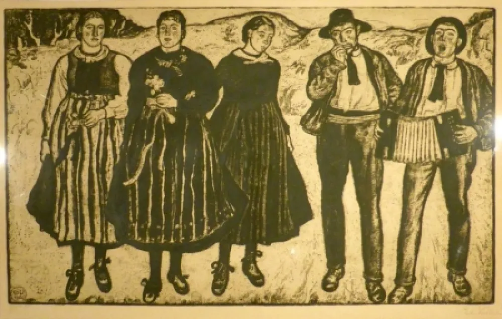 Aguafuerte Vallet - Jour de fête / Festtag