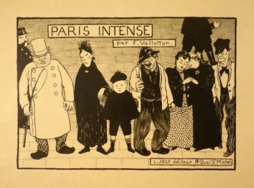 Litografía Vallotton - Paris intense (Frontispiz)