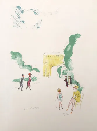 Litografía Van Dongen - Arc de Triomphe