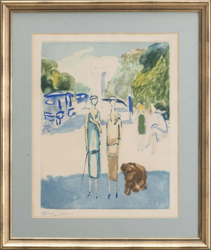 Aguatinta Van Dongen - Avenue du Bois, 1928 