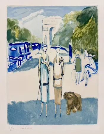 Aguatinta Van Dongen - Avenue du bois de Boulogne