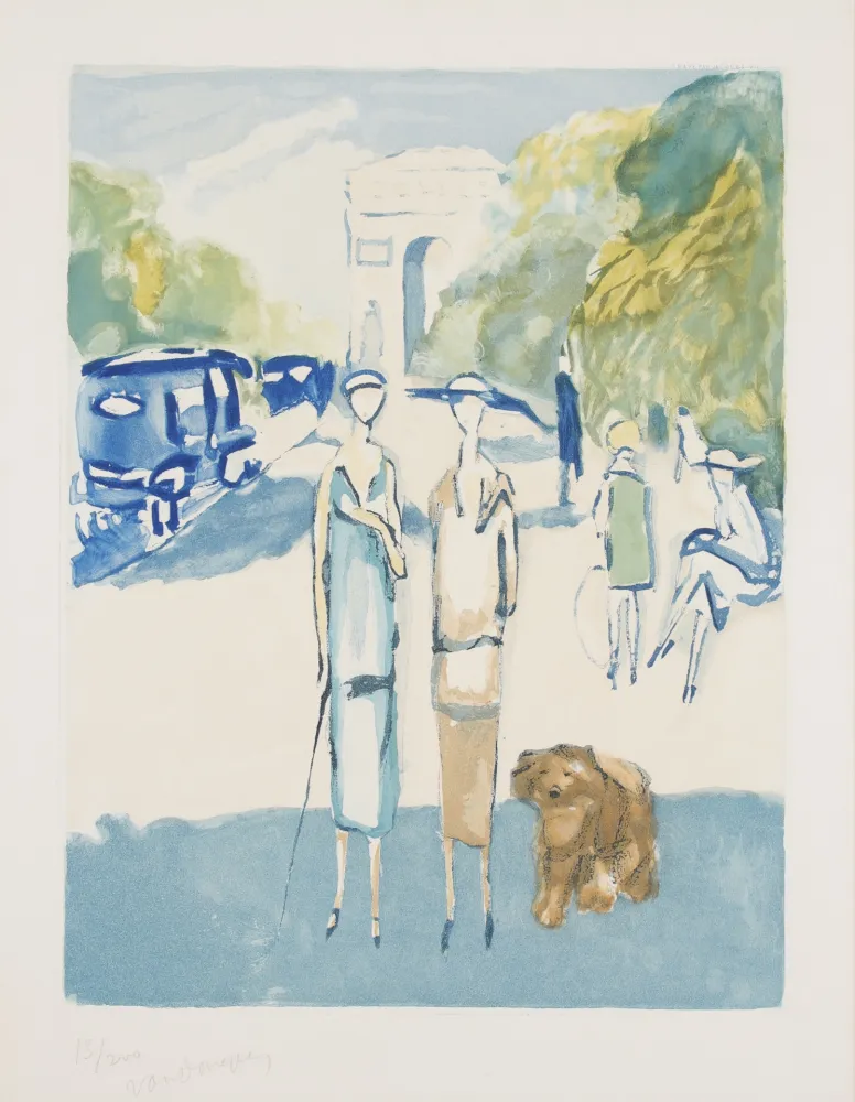 Aguatinta Van Dongen - Avenue du bois de Boulogne