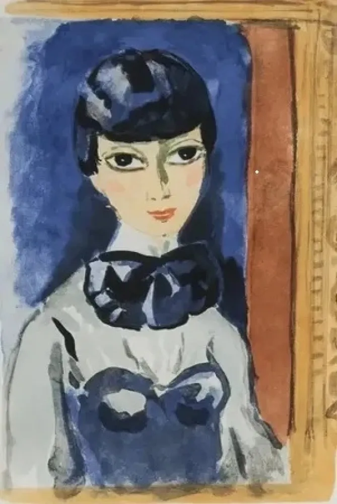 Litografía Van Dongen - Claudine ou Mlle Oeuie de Lynx ( SIC) circa1950