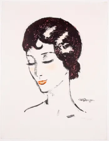 Litografía Van Dongen - Girl with lowered eyes